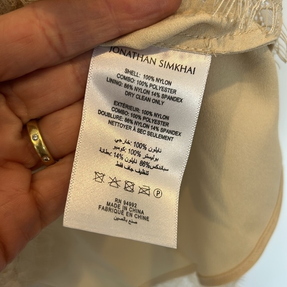 SIMKHAI Kehlani Lace Short Sleeve Corset Bustier in Champagne NWT - Picture 8 of 10